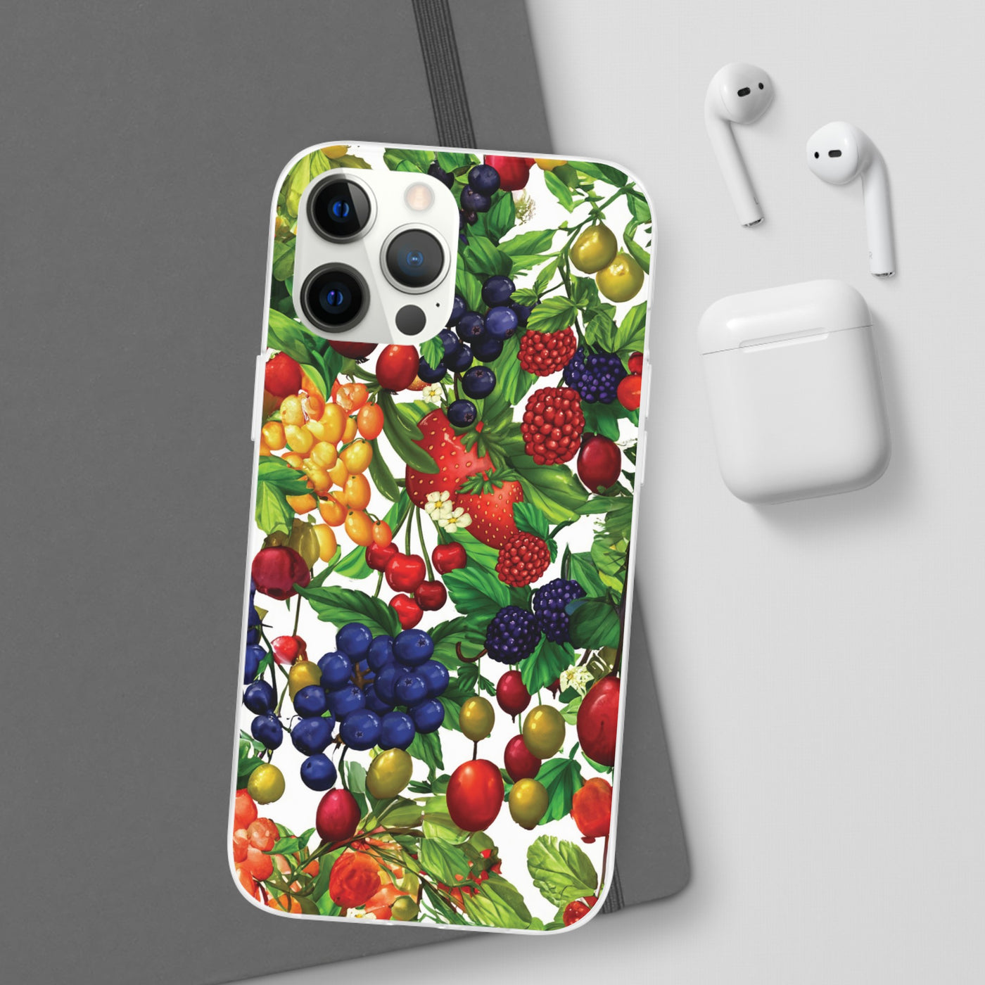 Cute Flexi Phone Cases, For Samsung Galaxy and Iphone, Summer Mixed Fruit, Galaxy S23 Phone Case, Samsung S22 Case, Samsung S21, Iphone 15, Iphone 14, Iphone 13