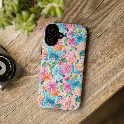 Premium Tough Butterflies Flowers Cute Phone Cases for Samsung S24, S23, S22, S21, S20, Plus and Ultra, Iphone 16 Pro Max,15, 14, 13, 12, 11, 10
