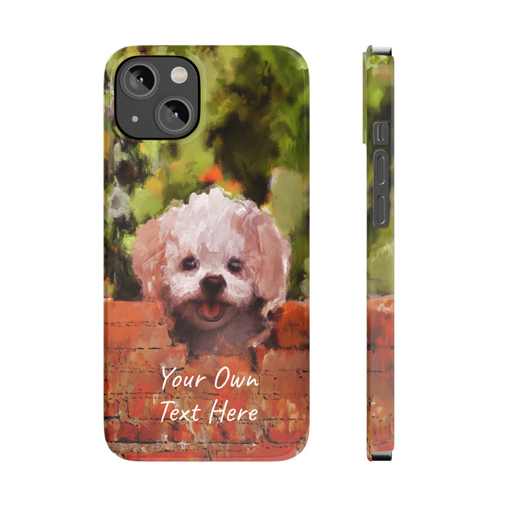 Slim Personalized Cute iPhone Cases - | iPhone 15 Case | iPhone 15 Pro Max Case, Iphone 14 Case, Iphone 14 Pro Max, Iphone 13, Bichon Frise Dog - Studio40ParkLane