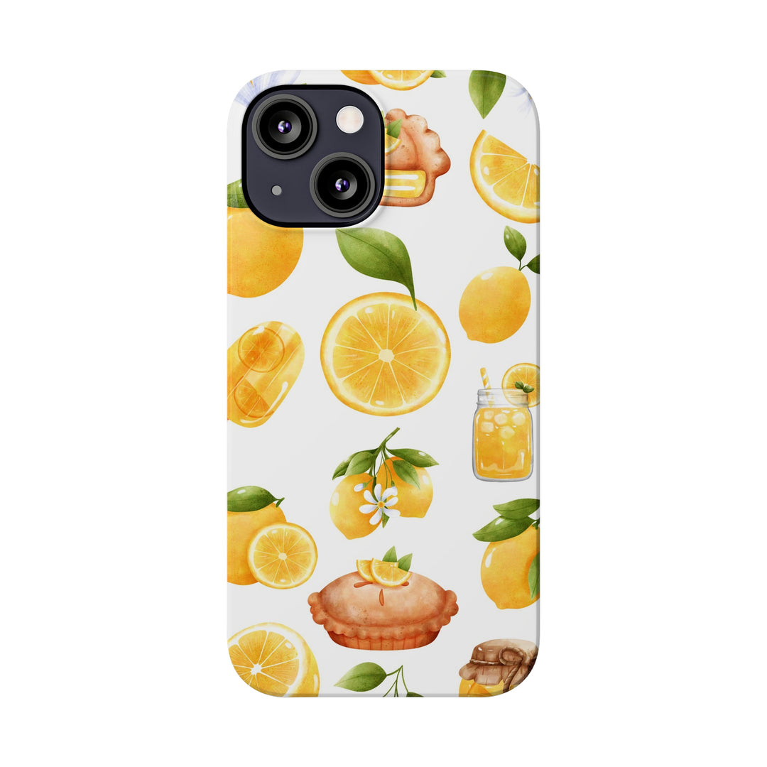 Slim Cute Phone Cases for Iphone - | iPhone 15 Case | iPhone 15 Pro Max Case, Iphone 14 Case, Iphone 14 Pro Max, Iphone 13, Summer Fruit Lemon - Studio40ParkLane