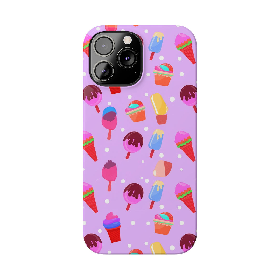 Slim Cute Phone Cases for Iphone - | iPhone 15 Case | iPhone 15 Pro Max Case, Iphone 14 Case, Iphone 14 Pro Max, Iphone 13, Summer Ice - cream Pink - Studio40ParkLane