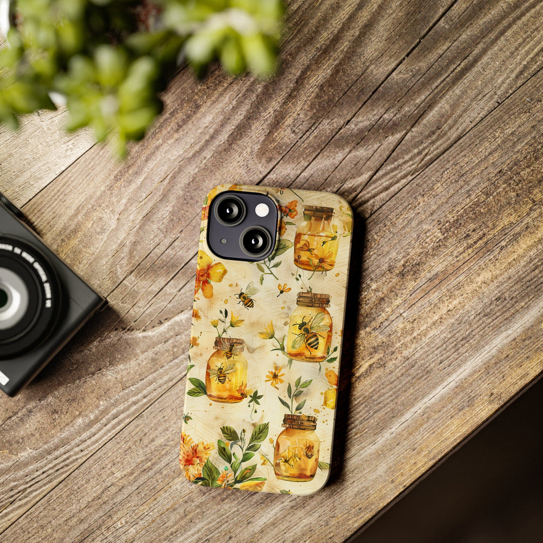 Slim Cute Phone Cases for Iphone | iPhone 15 Case | iPhone 15 Pro Max Case, Iphone 14, Iphone 14 Pro Max, Iphone 13, Honey Bees Yellow - Studio40ParkLane