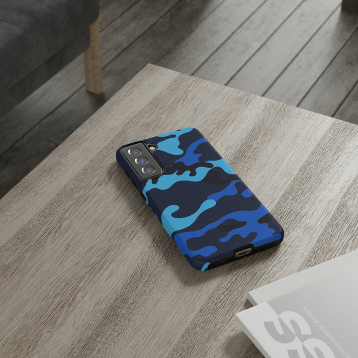 Cute Samsung Phone Case | Aesthetic Samsung Phone Case | Galaxy S23, S22, S21, S20 | Blue Camouflage, Protective Phone Case - Studio40ParkLane