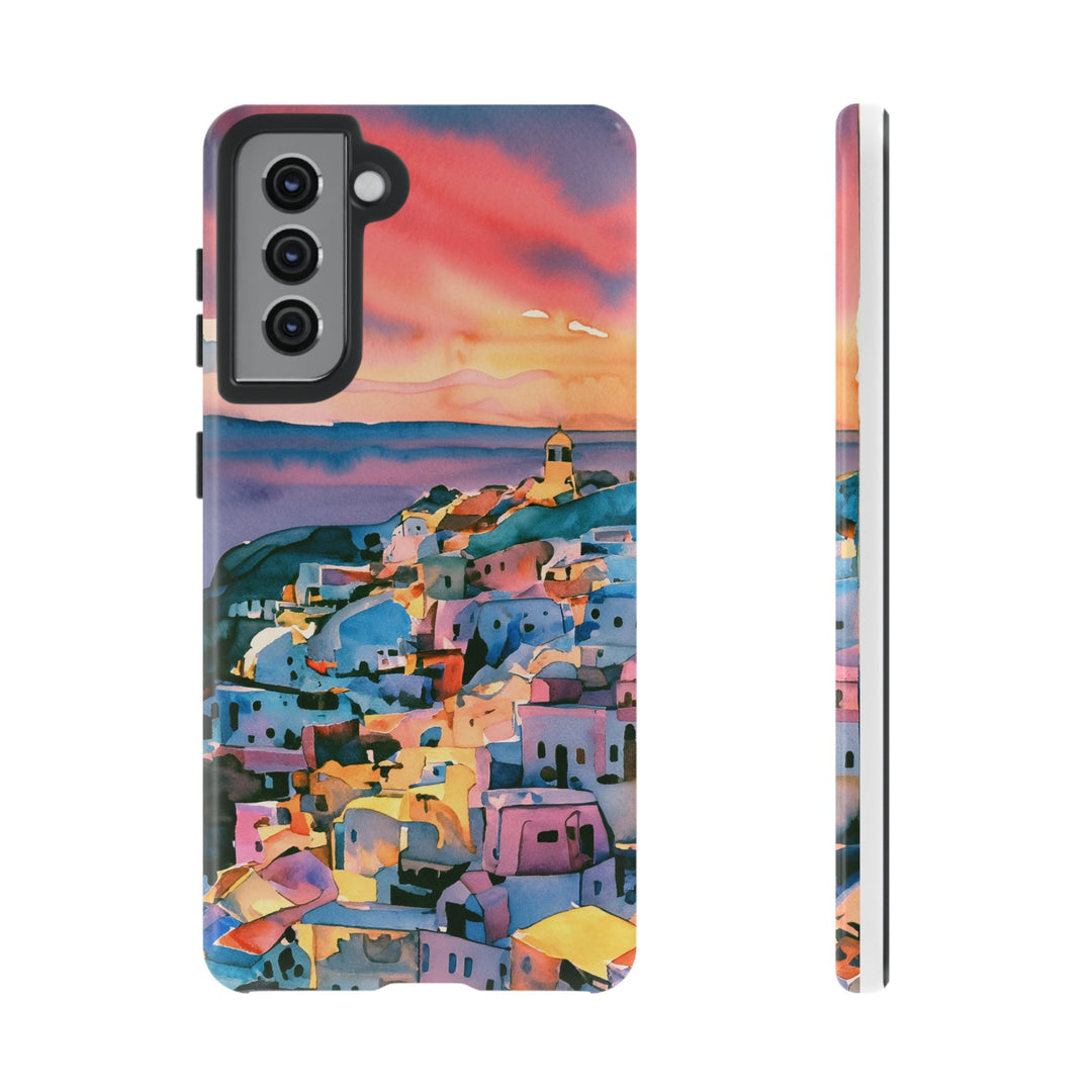 Impact Resistant, Greek Sunset, Cute Phone Cases for Samsung S24, S23, S22, S21, IPhone 15 pro Iphone 14 pro Iphone 13 IPhone 12 Iphone 11 - Studio40ParkLane