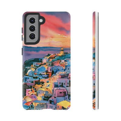 Impact Resistant, Greek Sunset, Cute Phone Cases for Samsung S24, S23, S22, S21, IPhone 15 pro Iphone 14 pro Iphone 13 IPhone 12 Iphone 11