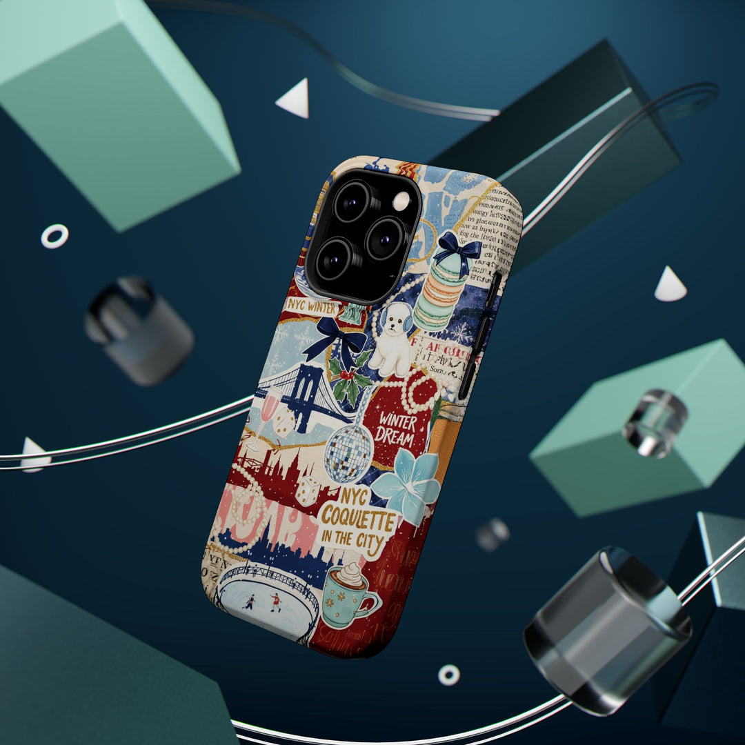 New York Winter Coquette Collage Tough Magsafe Cute Phone Cases for Iphone | iPhone 17 Pro Max Case, Iphone 16, Iphone 15 14 13 12 11 10 9
