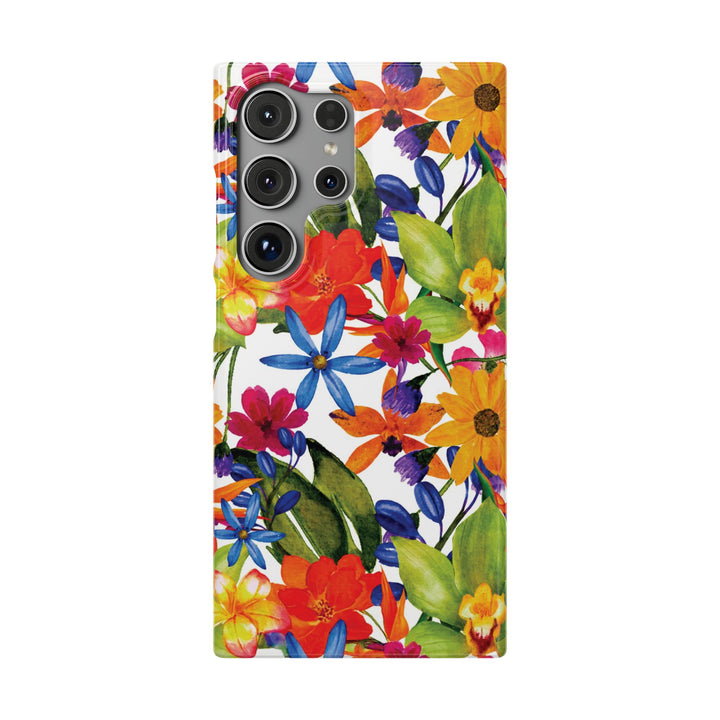 Sleek Snap Colorful Flowers Cute Phone Case for iPhone 16 15 14 13 12 11 X Xs Max Xr Pro Plus Samsung Galaxy S24 S23 S22 S21 S20 Note Ultra