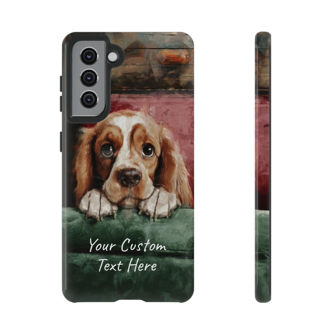 Personalize this Cute Samsung Phone Case | Cocker Spaniel Dog Samsung Phone Case | Galaxy S23, S22, S21, S20 | Customized Samsung Case - Studio40ParkLane