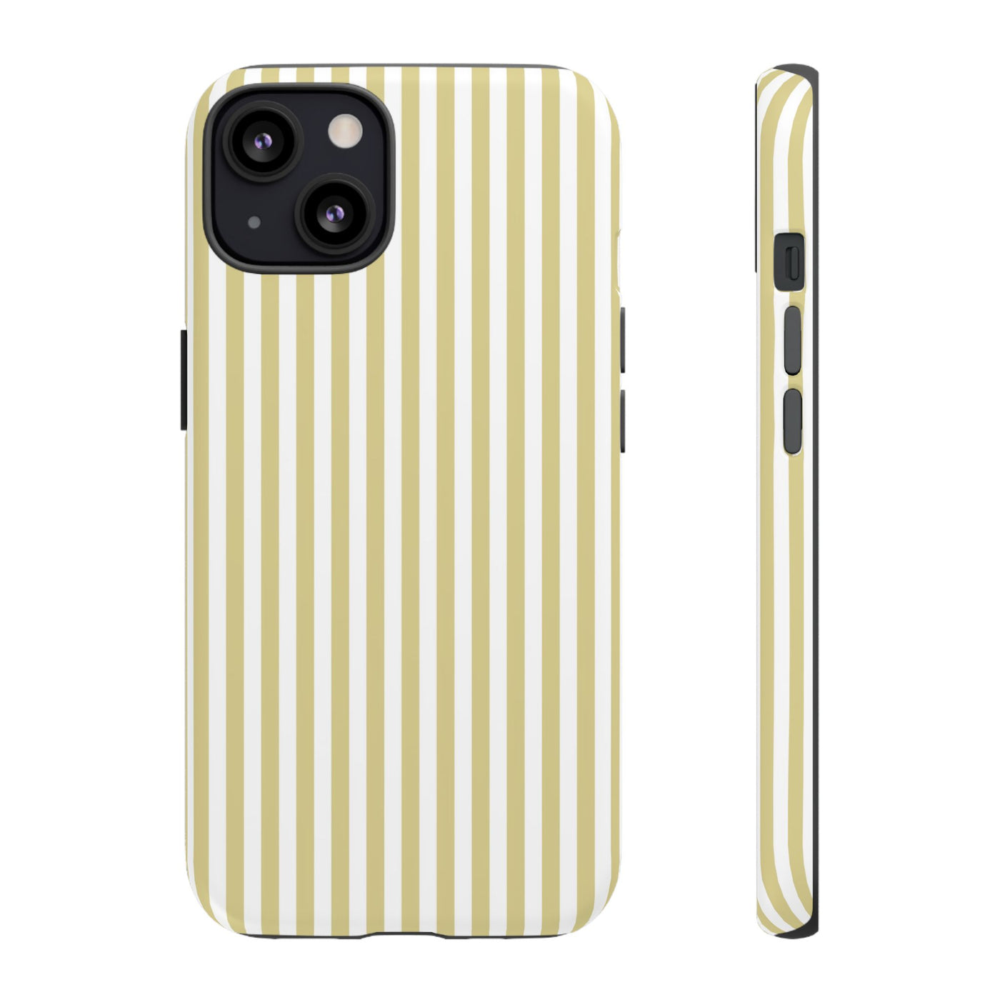 Tough Premium Soft Yellow Stripes Phone Case Gift for Her - For Apple iPhone 16 Pro Max 16e iPhone 15 Pro iPhone Iphone 14 Plus 13 Pro 12 SE XR - Studio40ParkLane