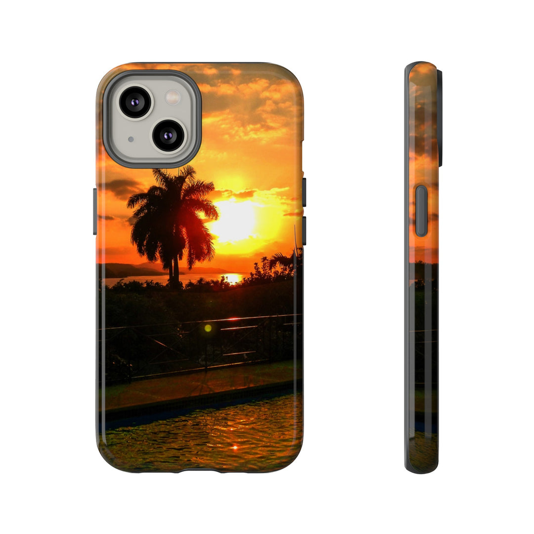 Cute Samsung Case | Cool Iphone Case | Summer Jamaica Pool Sunset, Samsung S24, S23, S22, S21, IPhone 15 Case | Iphone 14 Case, Iphone 13 Case - Studio40ParkLane