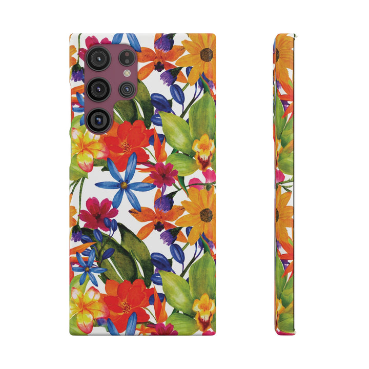 Sleek Snap Colorful Flowers Cute Phone Case for iPhone 16 15 14 13 12 11 X Xs Max Xr Pro Plus Samsung Galaxy S24 S23 S22 S21 S20 Note Ultra
