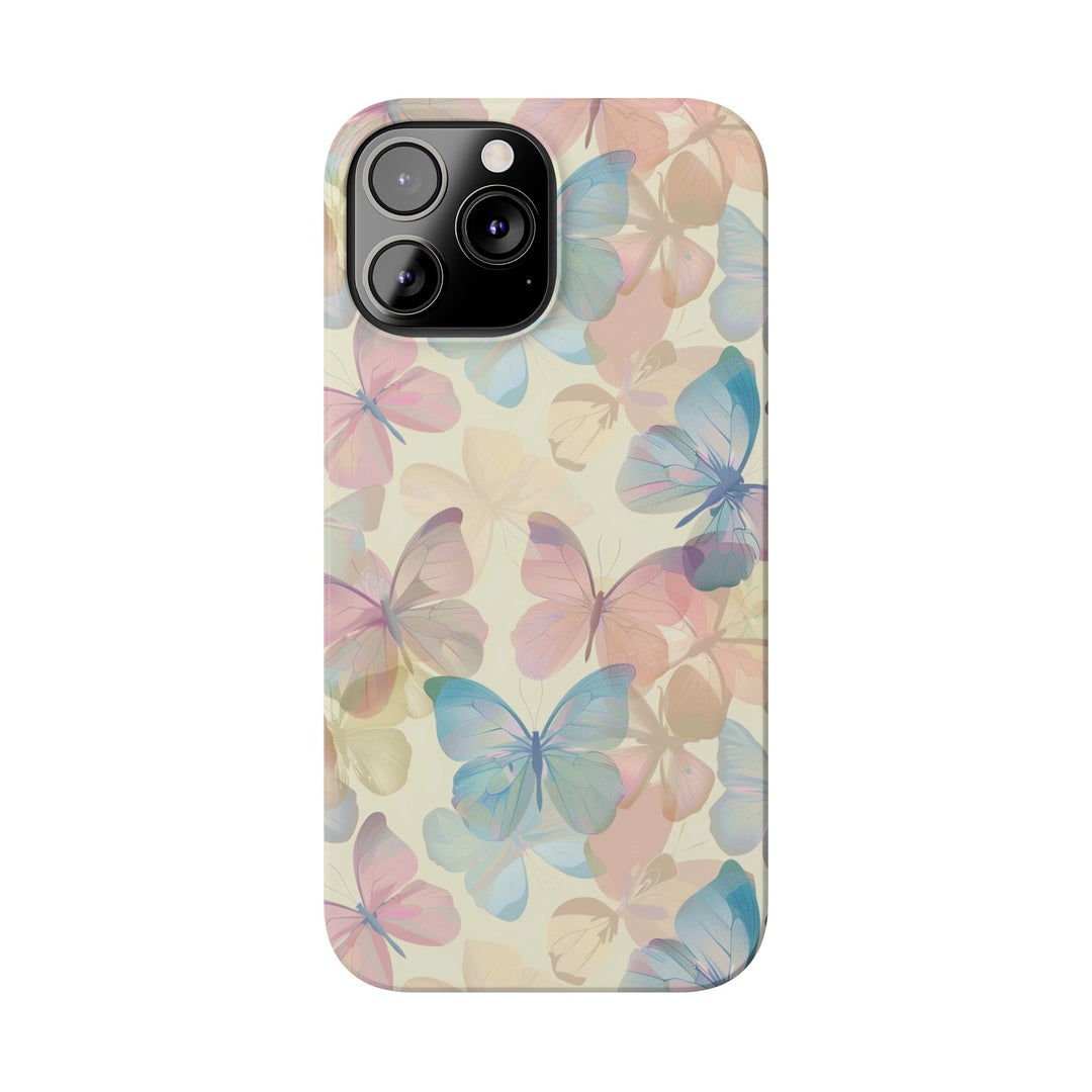 Slim Cute Phone Cases for Iphone - | iPhone 15 Case | iPhone 15 Pro Max Case, Iphone 14 Case, Iphone 14 Pro Max, Iphone 13, Summer Pastel Butterflies - Studio40ParkLane