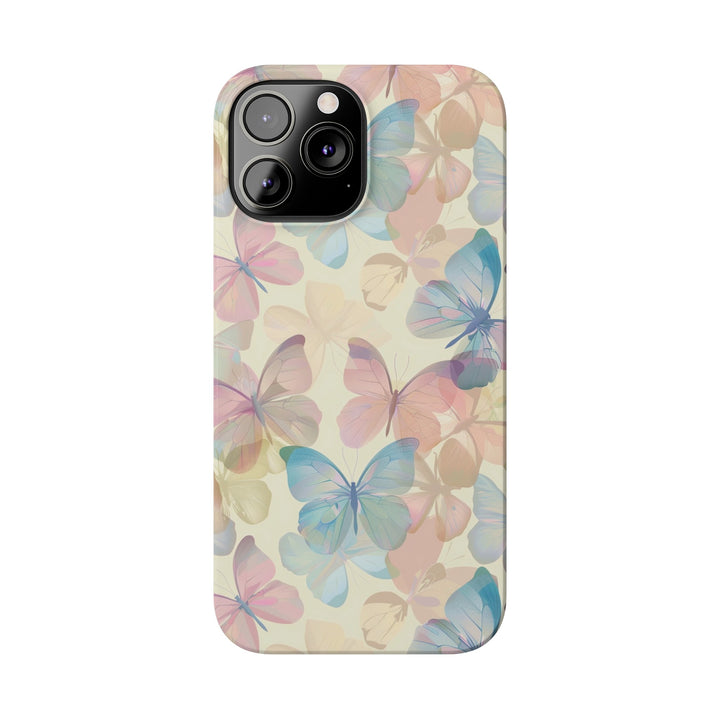 Slim Cute Phone Cases for Iphone - | iPhone 15 Case | iPhone 15 Pro Max Case, Iphone 14 Case, Iphone 14 Pro Max, Iphone 13, Summer Pastel Butterflies - Studio40ParkLane