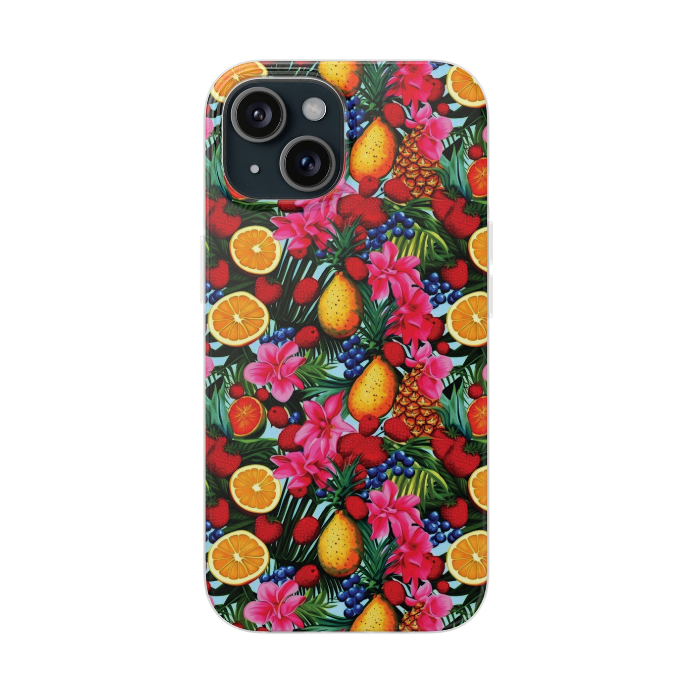 Cute Flexi Phone Cases, For Iphones and Samsung Galaxy Phones, Summer Mixed Fruit, Galaxy S23 Phone Case, Samsung S22 Case, Samsung S21, Iphone 15, Iphone 14, Iphone 13