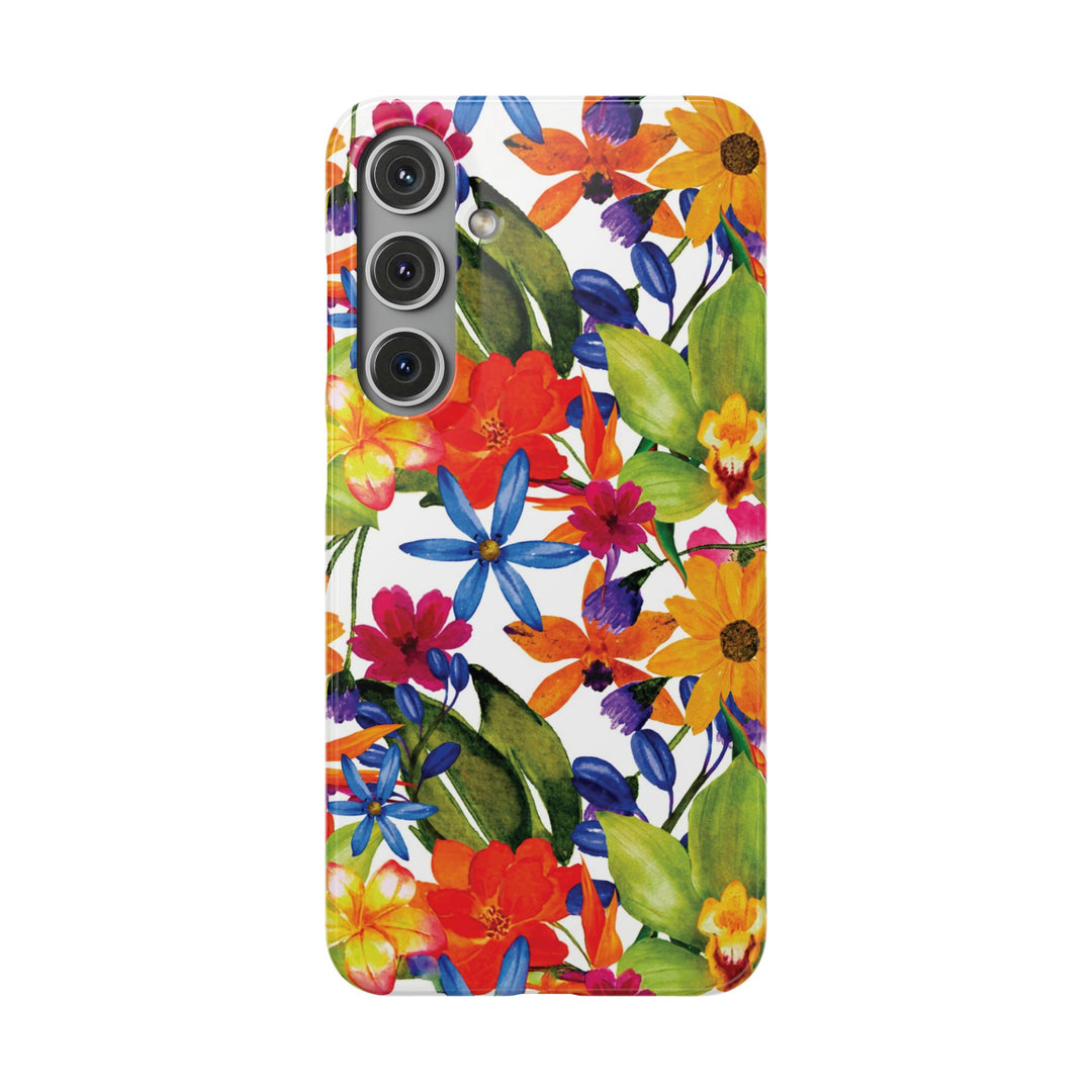 Sleek Snap Colorful Flowers Cute Phone Case for iPhone 16 15 14 13 12 11 X Xs Max Xr Pro Plus Samsung Galaxy S24 S23 S22 S21 S20 Note Ultra