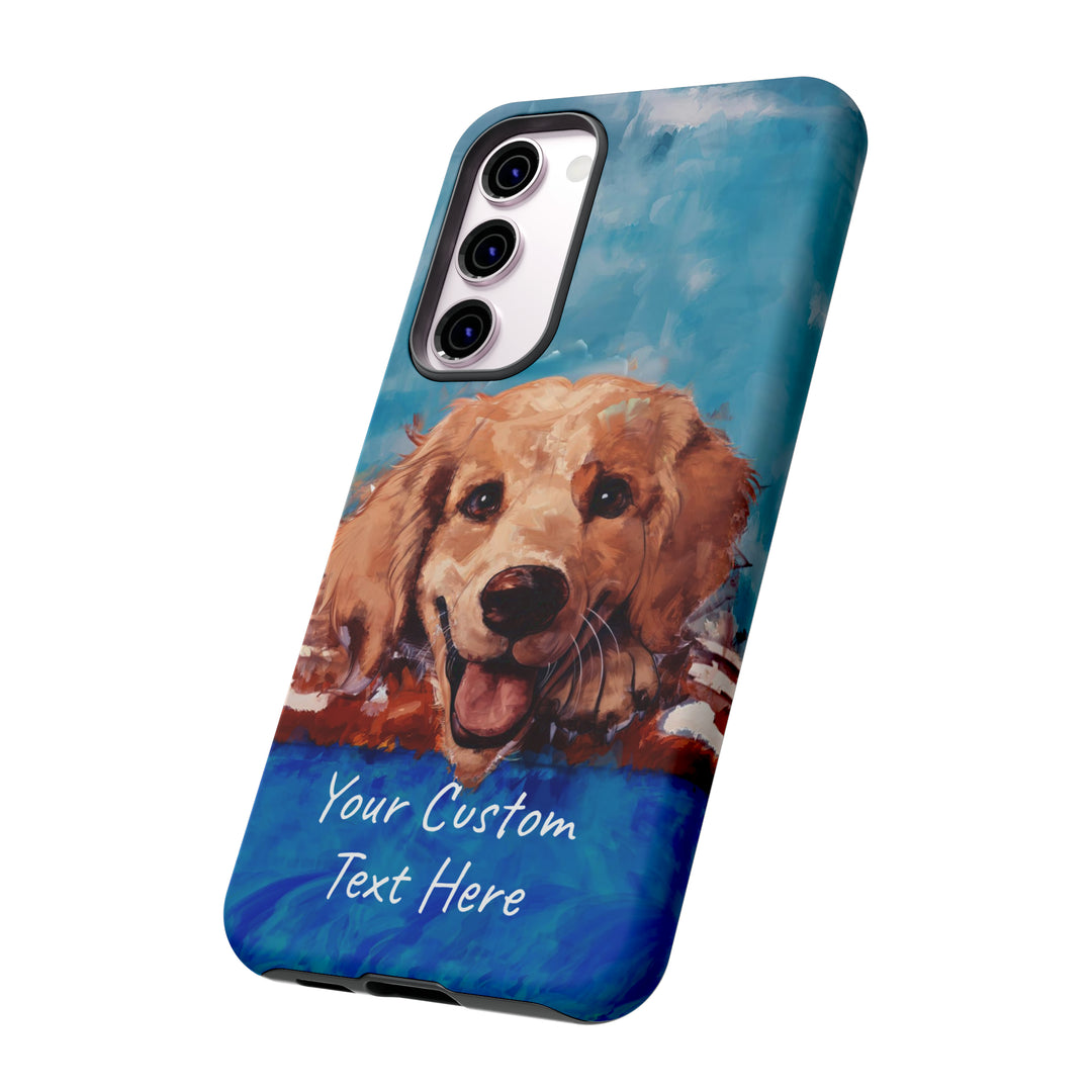 Personalize this Cute Samsung Phone Case | Golden Retriever Dog Samsung Phone Case | Galaxy S23, S22, S21, S20 | Personalized Samsung Cases - Studio40ParkLane