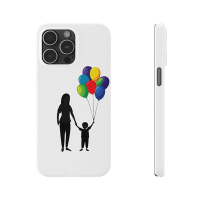 Slim Mother Child Balloons Gift for Her Cute Phone Cases for Iphone 16 Pro Max | iPhone 15 Case | iPhone 15 Pro Max Case, Iphone 14, 13, 12, 11, 10, 8, 7