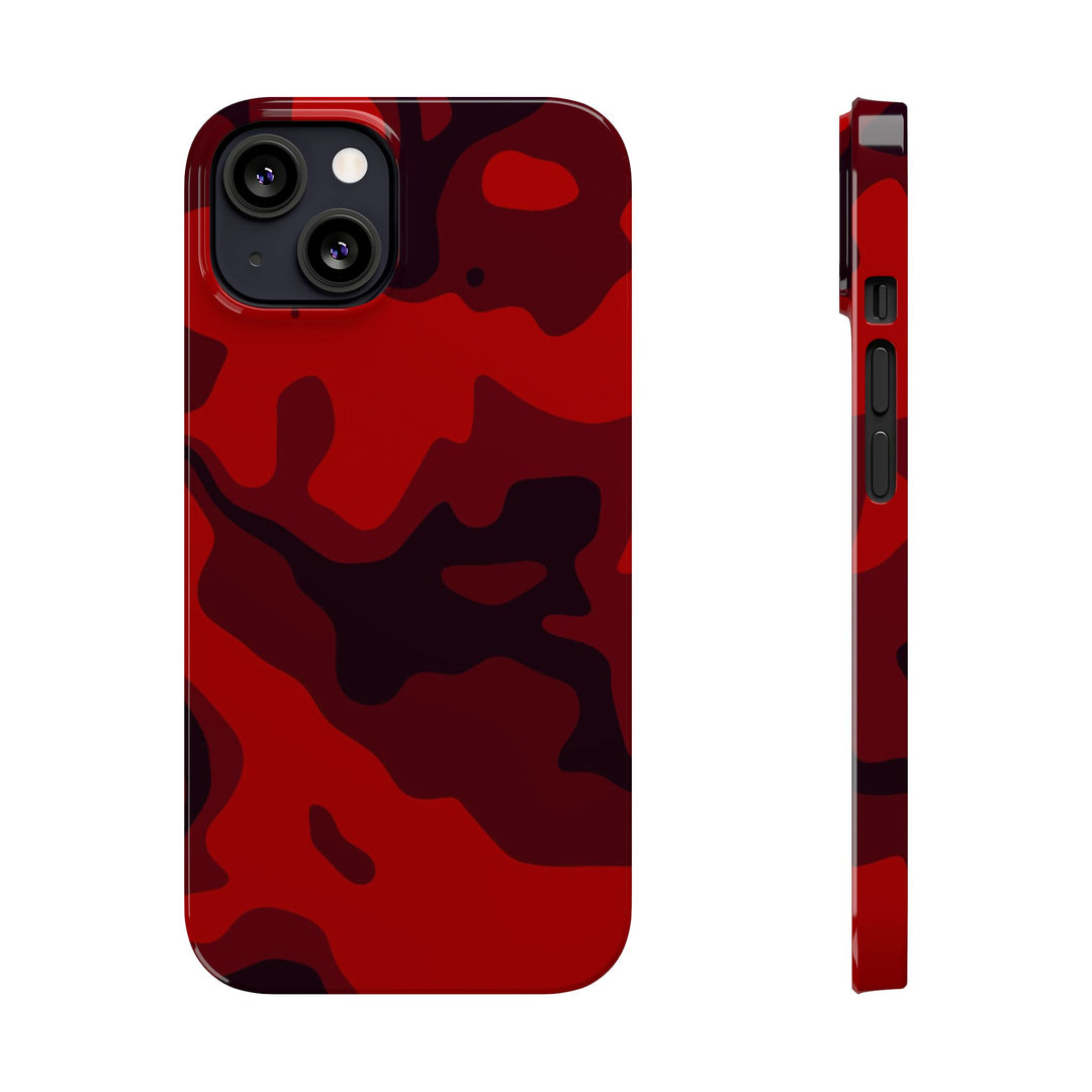 Slim Cute Phone Cases for Iphone - | iPhone 15 Case | iPhone 15 Pro Max Case, Iphone 14 Case, Iphone 14 Pro Max, Iphone 13, Red Camo Camouflage - Studio40ParkLane