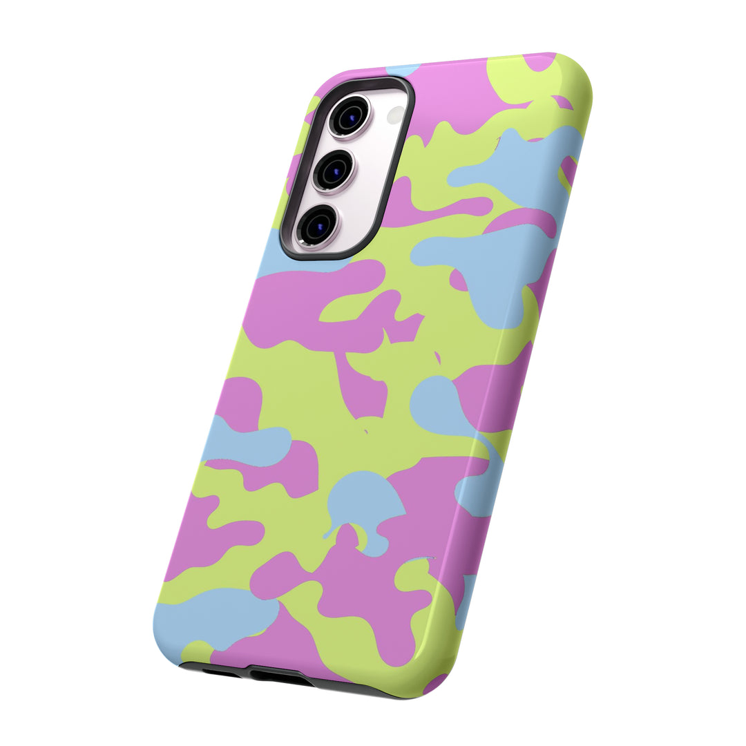 Cute Phone Case | Aesthetic Phone Cases| for Galaxy S23, S22, S21, S20 | Blue Pink Camouflage, Protective Phone Case - Studio40ParkLane