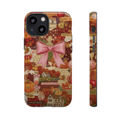 New England Fall Coquette Collage Tough Premium Phone Case - For iPhone 16 Pro Max iPhone 15 Pro iPhone Iphone 14 Plus 13 Pro 12 11 10 XR XS