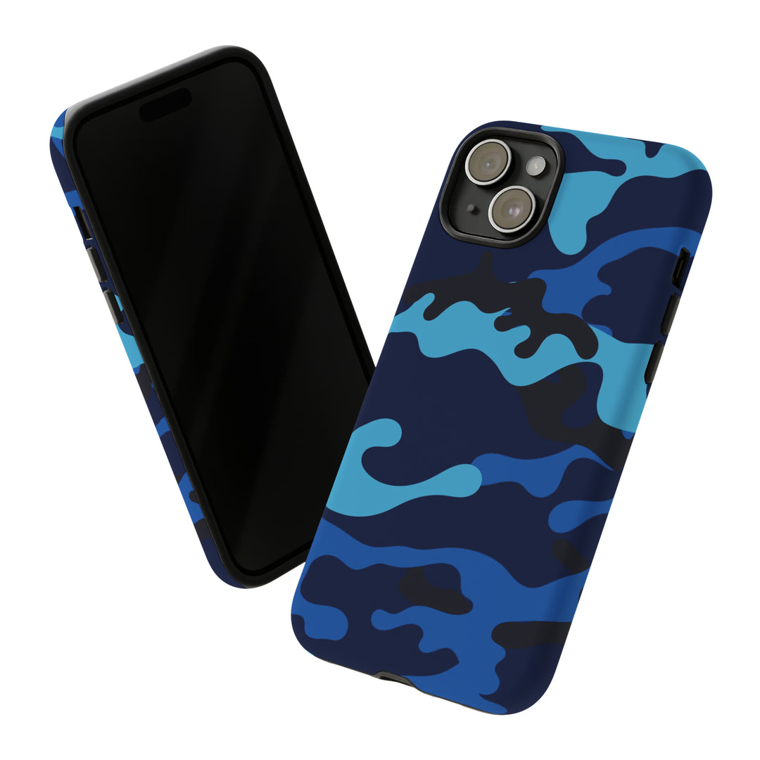 Cool Phone Case | Blue Camouflage, For iPhone 15 Case | iPhone 15 Pro Case, Iphone 14 Case, Iphone 14 Pro Max Case, Protective Iphone Case - Studio40ParkLane