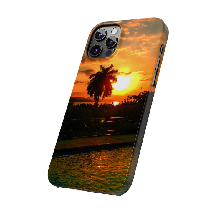 Slim Cute Phone Cases for Iphone - | iPhone 15 Case | iPhone 15 Pro Max Case, Iphone 14 Case, Iphone 14 Pro Max, Iphone 13, Summer Jamaica Sunset - Studio40ParkLane