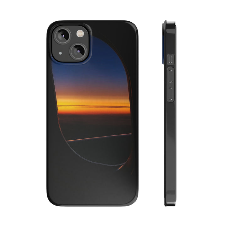 Slim Cute Phone Cases for Iphone - | iPhone 15 Case | iPhone 15 Pro Max Case, Iphone 14 Case, Iphone 14 Pro Max, Iphone 13, Airplane Window Sunset - Studio40ParkLane