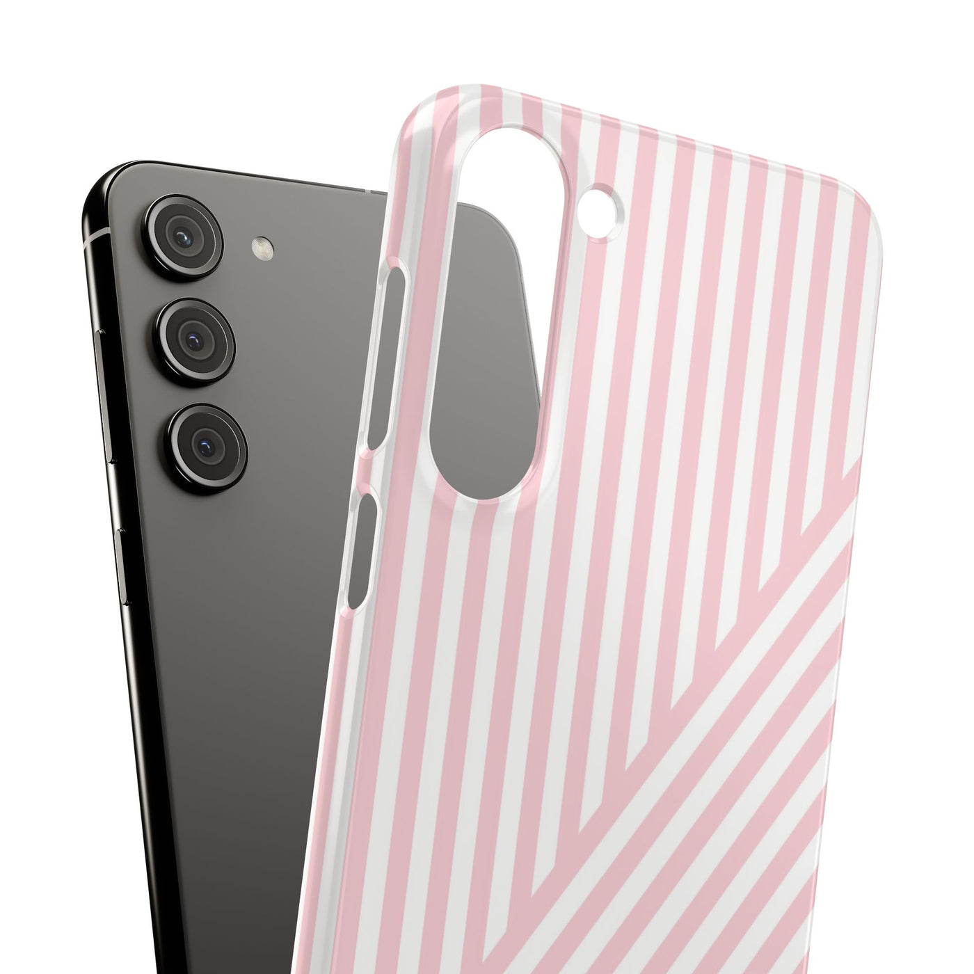 Aesthetic Sweet Pink Stripes Cute Phone Case Sleek Snap - For iPhone 17 Pro Max iPhone 16 Pro iPhone 15 Iphone 14 Plus 13 Pro 12 11 10 Gift