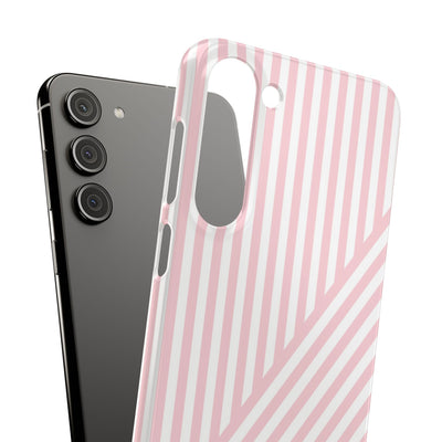 Aesthetic Sweet Pink Stripes Cute Phone Case Sleek Snap - For iPhone 17 Pro Max iPhone 16 Pro iPhone 15 Iphone 14 Plus 13 Pro 12 11 10 Gift