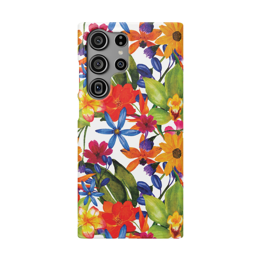 Sleek Snap Colorful Flowers Cute Phone Case for iPhone 16 15 14 13 12 11 X Xs Max Xr Pro Plus Samsung Galaxy S24 S23 S22 S21 S20 Note Ultra
