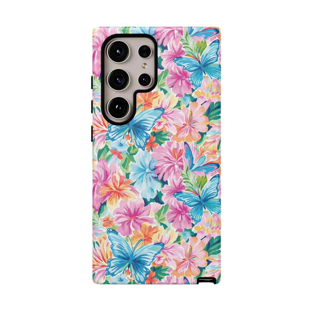 Premium Tough Butterflies Flowers Cute Phone Cases for Samsung S24, S23, S22, S21, S20, Plus and Ultra, Iphone 16 Pro Max,15, 14, 13, 12, 11, 10 - Studio40ParkLane