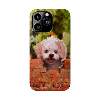 Slim Cute iPhone Cases - | iPhone 15 Case | iPhone 15 Pro Max Case, Iphone 14 Case, Iphone 14 Pro Max, Iphone 13, Bichon Frise Dog