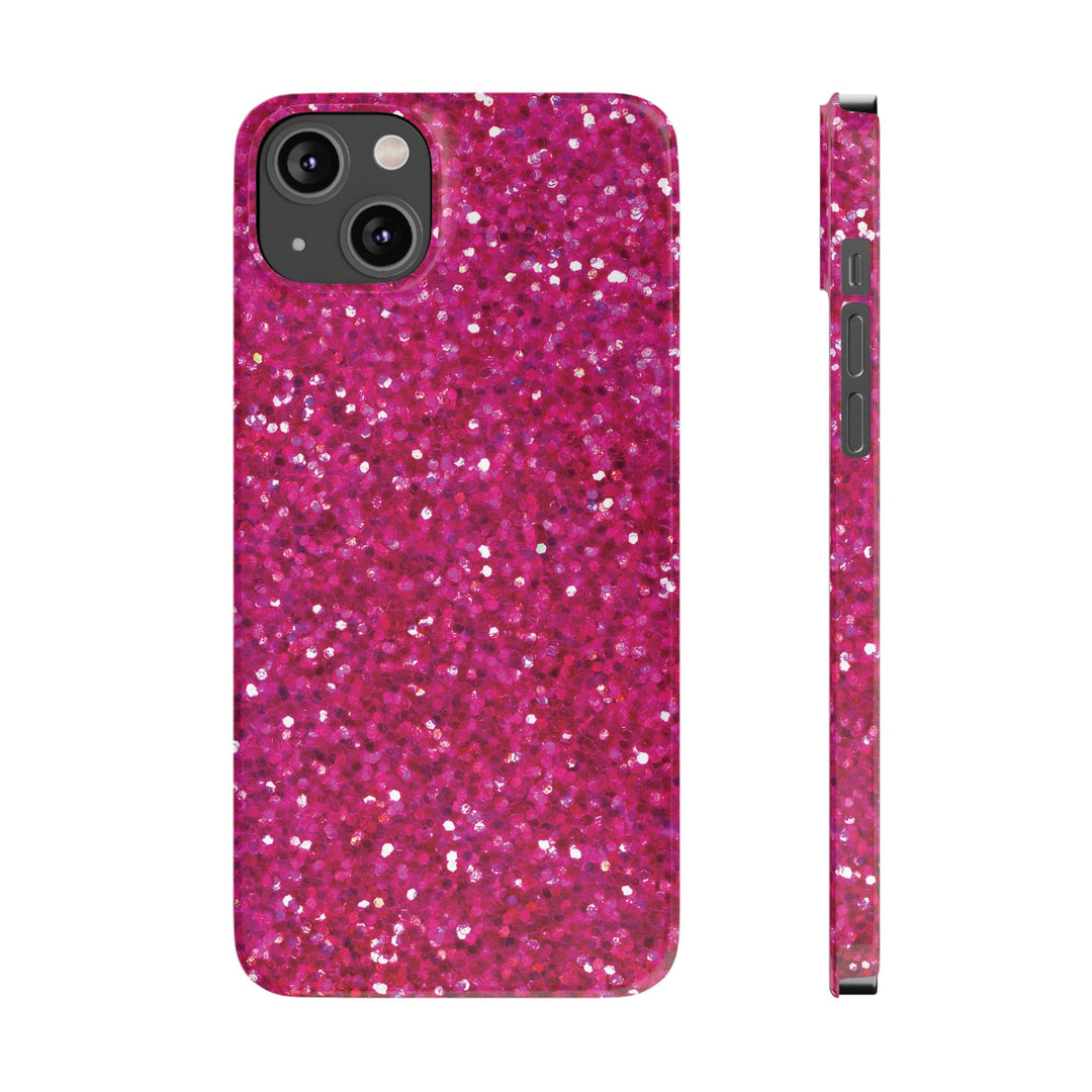 Slim Muted Pink Faux Play on Glitter Effect Cute Phone Cases for Iphone 16 Pro Max | iPhone 15 Case | iPhone 15 Pro Max Case, Iphone 14, Iphone 14 Pro Max, Iphone 13 12 11 8 7 - Studio40ParkLane