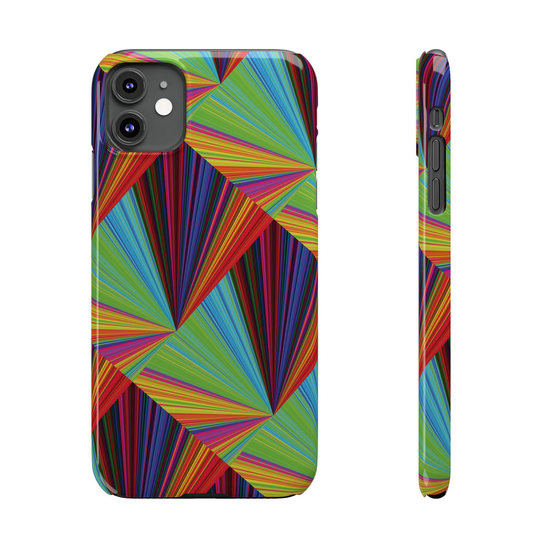 Slim Triangle Kaleidoscope Colors Gift for Her Cute Phone Cases for Iphone 16 Case | iPhone 15 Case | iPhone 15 Pro Max Case, Iphone 14, Iphone 14 Pro Max, Iphone 13, 12, 11, 10, 8,7 - Studio40ParkLane