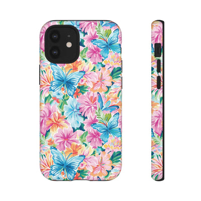 Premium Tough Butterflies Flowers Cute Phone Cases for Samsung S24, S23, S22, S21, S20, Plus and Ultra, Iphone 16 Pro Max,15, 14, 13, 12, 11, 10