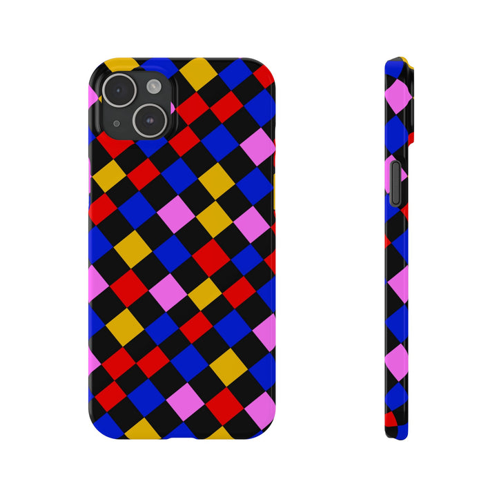 Slim Abstract Colorful Checkerboard Cute Phone Case for Iphone 17 - | iPhone 16 Pro Max Case | iPhone 15 Case Iphone 14 13 12 11 Gift for Her - Studio40ParkLane