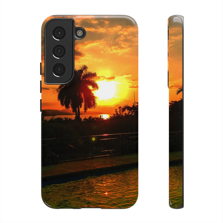 Cute Samsung Case | Cool Iphone Case | Summer Jamaica Pool Sunset, Samsung S24, S23, S22, S21, IPhone 15 Case | Iphone 14 Case, Iphone 13 Case - Studio40ParkLane