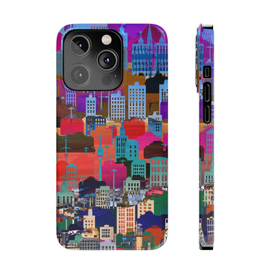 Slim Cute iPhone Cases - | iPhone 15 Case | iPhone 15 Pro Max Case, Iphone 14 Case, Iphone 14 Pro Max, Iphone 13, Summer Big City