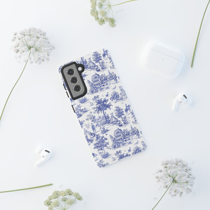 French Toile Premium Tough Phone Case, Timeless Cute Phone Case for Samsung Galaxy S25 S24 S23 Ultra &amp; iPhone 16 15 Pro Max - Studio40ParkLane