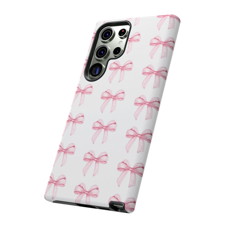 Pink Bows Cute Phone Case, for IPhone 16 Pro Max | Iphone 15, Iphone 14, IPhone 13 Case, 11 8 7, Samsung Galaxy S24, S23, S22, S21, 2 Layer Protection - Studio40ParkLane