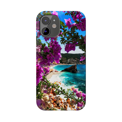 Bougainvillea Sea View Slim Cute Phone Cases for Iphone  | iPhone 15 Case | iPhone 15 Pro Max Case, Iphone 14, Iphone 14 Pro Max, Iphone 13