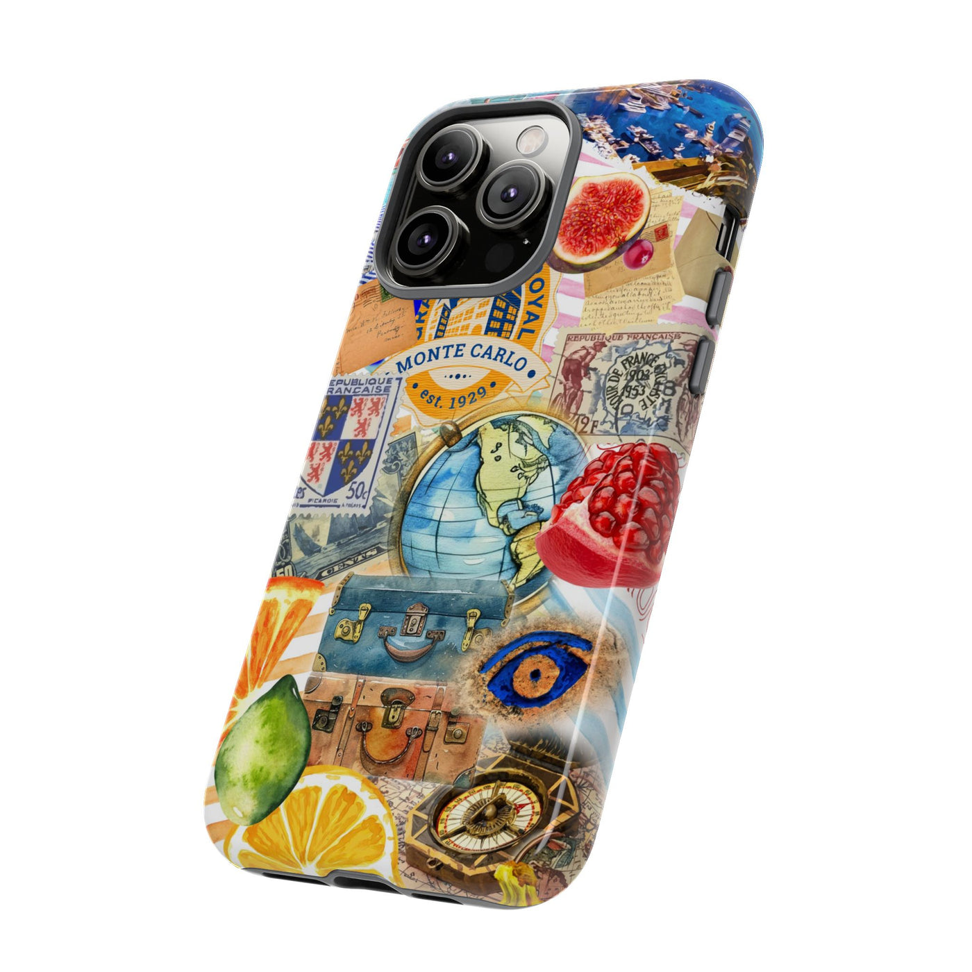 Cute European Summer Collage Phone Case, for IPhone 16 Case | Iphone 15, Iphone 14, IPhone 13 Case, 11 8 7, Samsung Galaxy S24, S23, S22, S21 Extra Protective