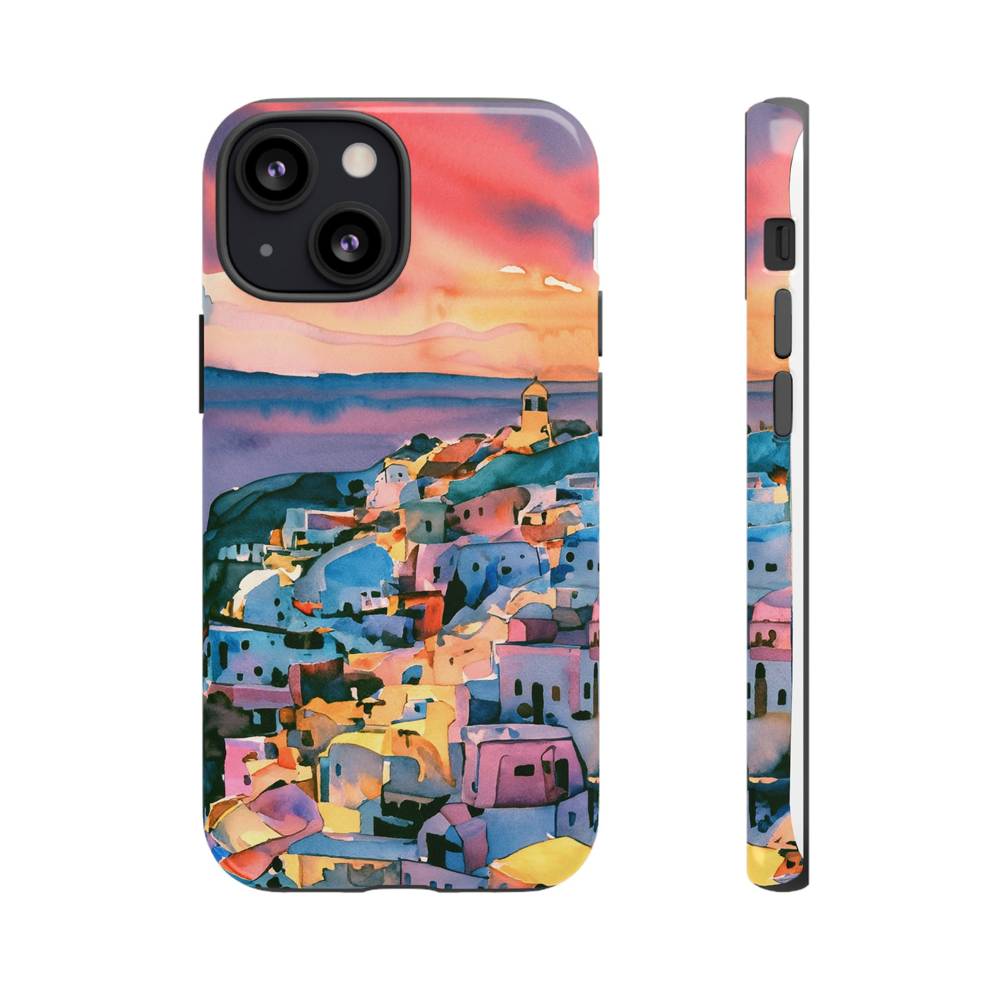 Impact Resistant, Greek Sunset, Cute Phone Cases for Samsung S24, S23, S22, S21, IPhone 15 pro Iphone 14 pro Iphone 13 IPhone 12 Iphone 11