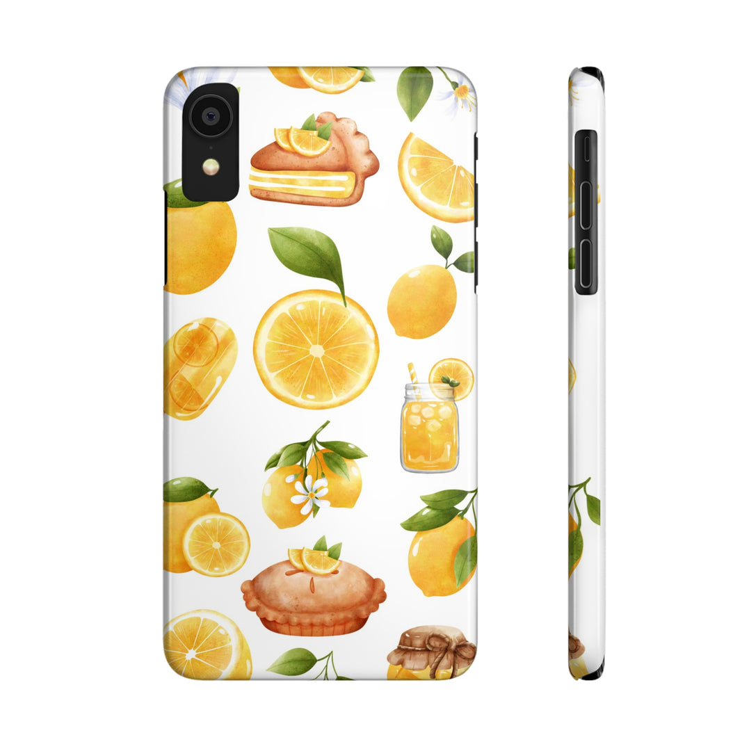 Slim Cute Phone Cases for Iphone - | iPhone 15 Case | iPhone 15 Pro Max Case, Iphone 14 Case, Iphone 14 Pro Max, Iphone 13, Summer Fruit Lemon - Studio40ParkLane