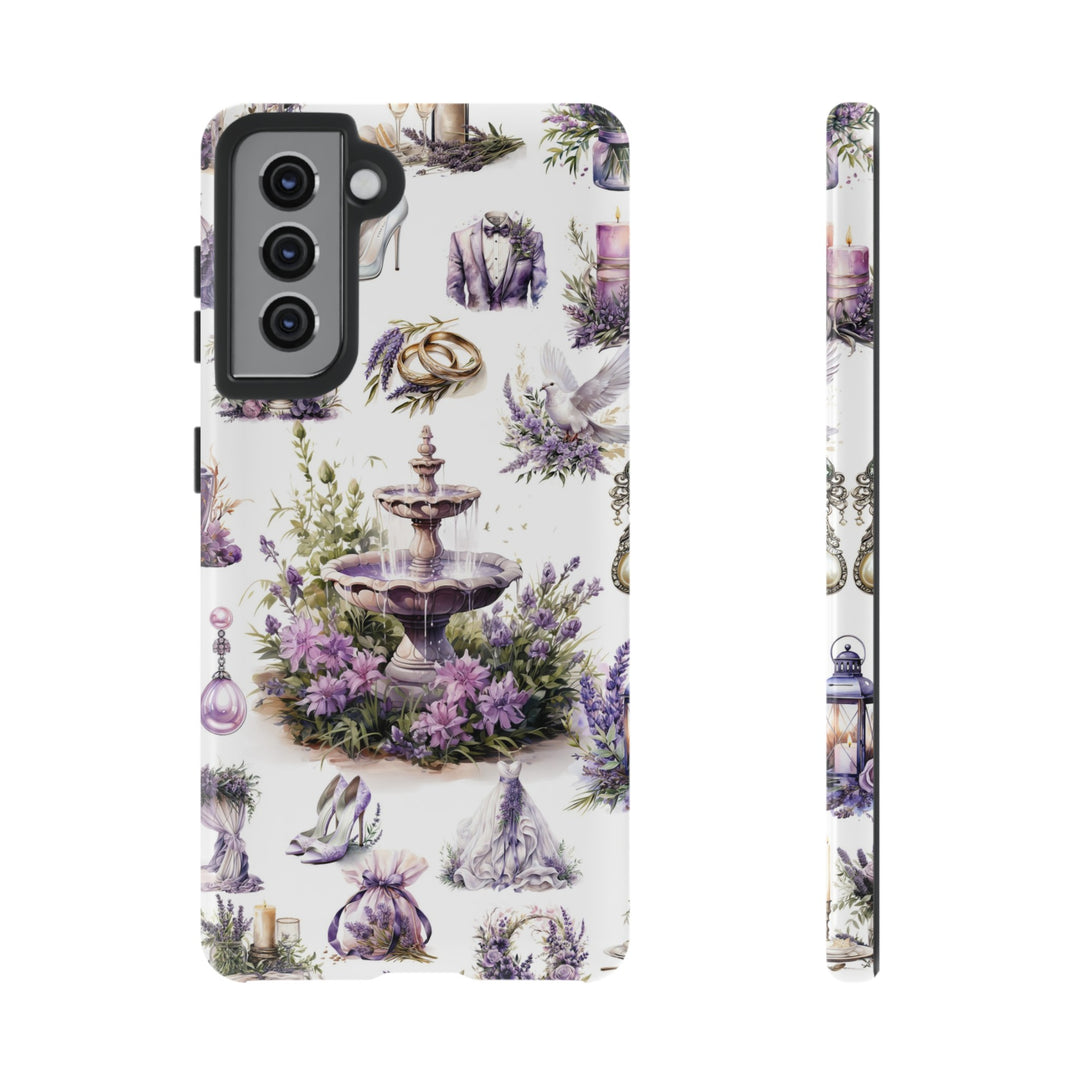 Impact Resistant, Lavender Wedding, Cute Phone Cases for Samsung S24, S23, S22, S21, IPhone 15 pro Iphone 14 pro Iphone 13 IPhone 12 Iphone 11 - Studio40ParkLane