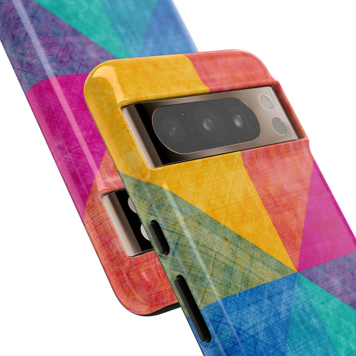 Impact Resistant, Colored Shapes, Cute Phone Cases for Samsung S24, S23, S22, S21, IPhone 15 pro Iphone 14 pro Iphone 13 IPhone 12 Iphone 11 - Studio40ParkLane