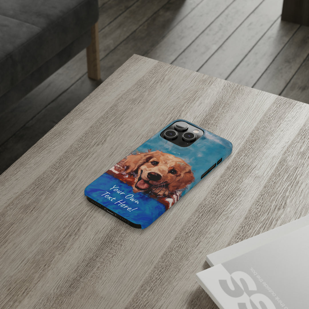 Slim Personalized Cute iPhone Cases - | iPhone 15 Case | iPhone 15 Pro Max Case, Iphone 14 Case, Iphone 14 Pro Max, Iphone 13, Golden Retriever Dog - Studio40ParkLane