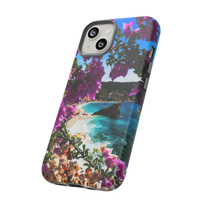 Impact Resistant, Bougainvillea Seaview, Cute Phone Cases for Samsung S24, S23, S22, S21, IPhone 15 pro Iphone 14 pro Iphone 13 IPhone 12 Iphone 11