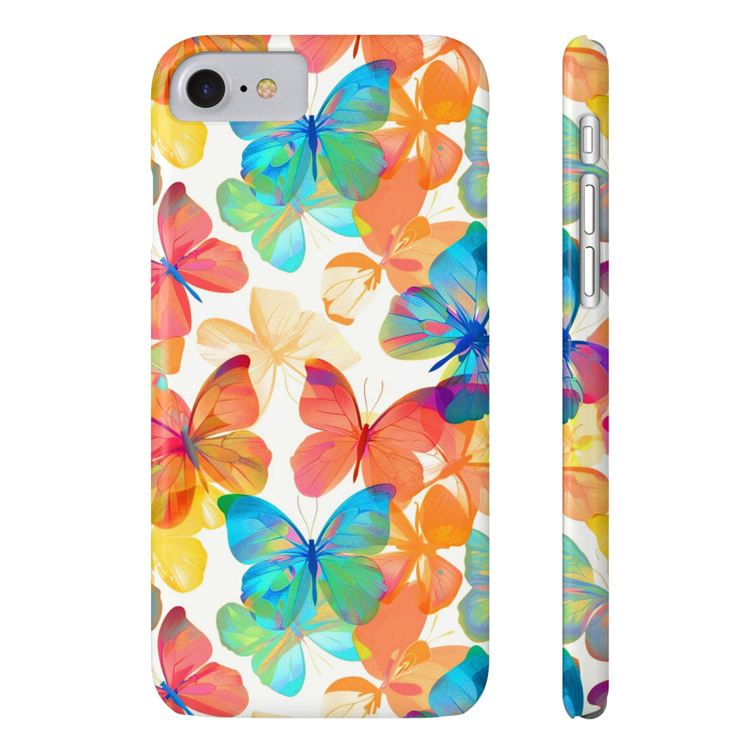 Slim Cute Phone Cases for Iphone - | iPhone 15 Case | iPhone 15 Pro Max Case, Iphone 14 Case, Iphone 14 Pro Max, Iphone 13, Summer Bright Butterflies - Studio40ParkLane