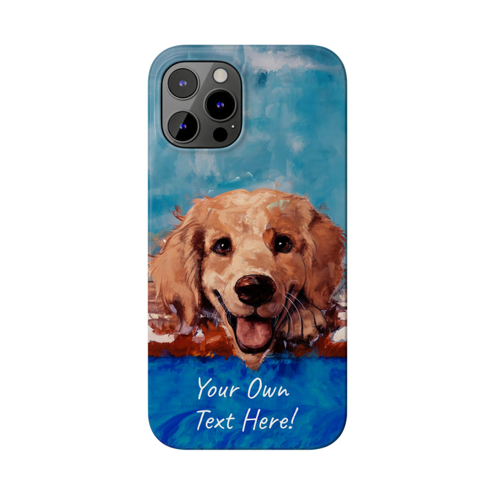 Slim Personalized Cute iPhone Cases - | iPhone 15 Case | iPhone 15 Pro Max Case, Iphone 14 Case, Iphone 14 Pro Max, Iphone 13, Golden Retriever Dog - Studio40ParkLane